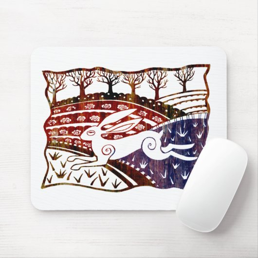 Colorful Leaping Hare Muismat (Met muis)