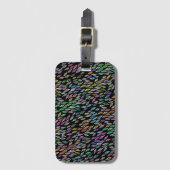 Colorful Leaves Feathers Waterverf Patroon Bagagelabel (Voorkant (verticaal))