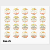 Colorful Leaves Happy Thanksgiving Sticker (Vel)