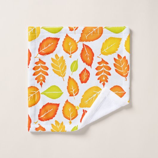 Colorful Leaves Pattern Bad Handdoek (Wasdoekje)