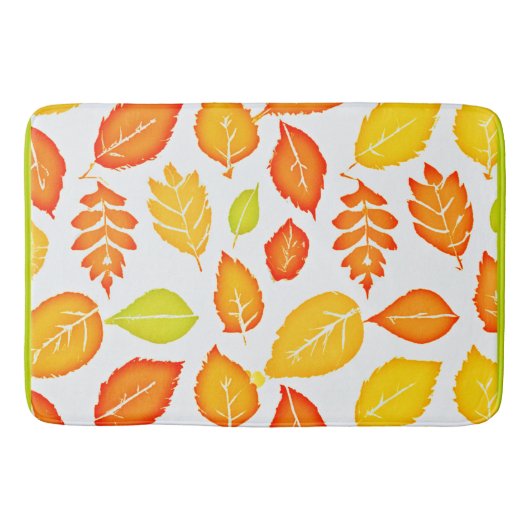 Colorful Leaves Pattern Badmat (Voorkant)