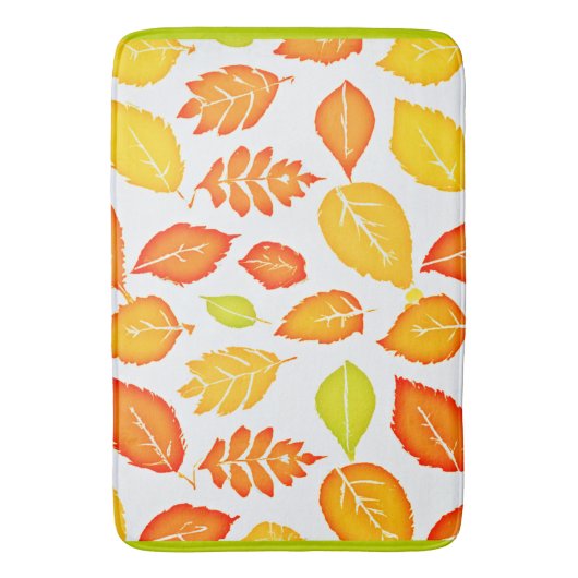 Colorful Leaves Pattern Badmat (Voorkant Verticaal)