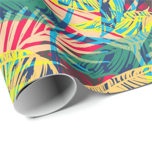 Colorful Leaves Pattern Cadeaupapier (Rol Hoek)