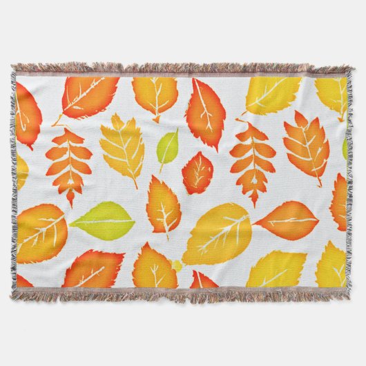 Colorful Leaves Pattern Deken (Voorkant)