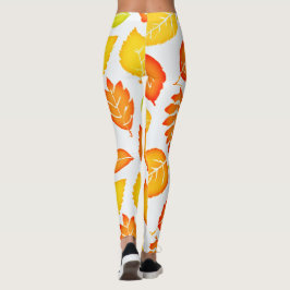 Colorful Leaves Pattern Leggings