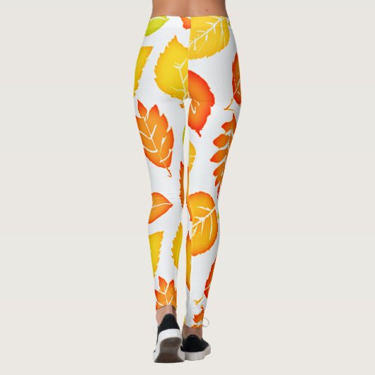 Colorful Leaves Pattern Leggings (Achterkant)