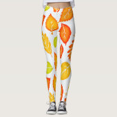 Colorful Leaves Pattern Leggings (Voorkant)