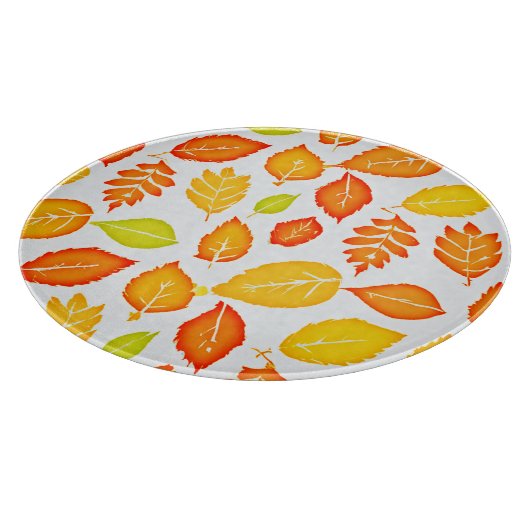 Colorful Leaves Pattern Snijplank (Hoek)