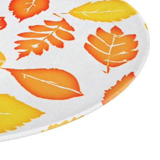 Colorful Leaves Pattern Snijplank (Hoek)