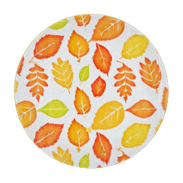 Colorful Leaves Pattern Snijplank