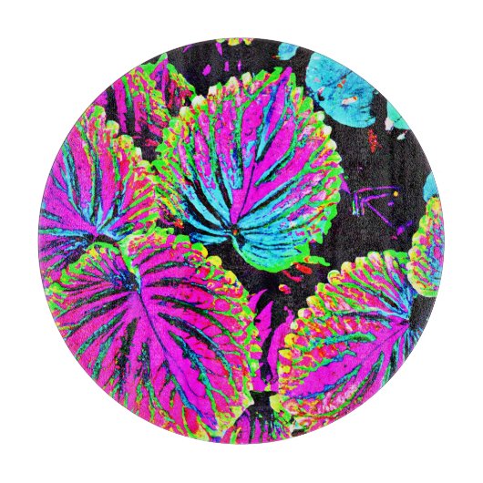 Colorful Leaves Pattern Snijplank (Voorkant)
