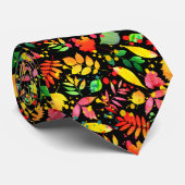 Colorful Leaves Pattern Stropdas (Opgerold)