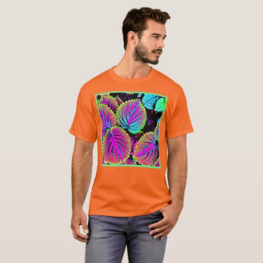 Colorful Leaves Pattern T-shirt (Voorkant volledig)
