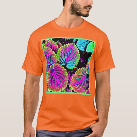 Colorful Leaves Pattern T-shirt (Voorkant)