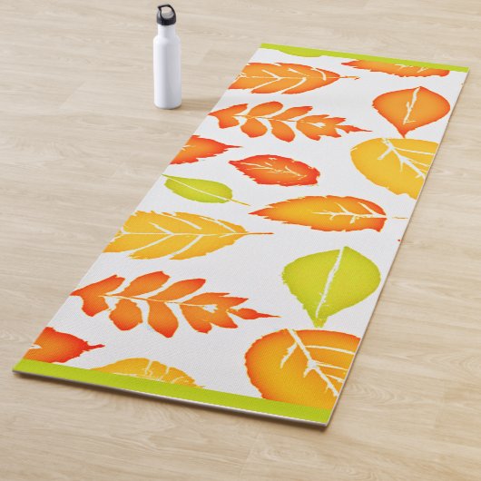 Colorful Leaves Pattern Yogamat (In situ)