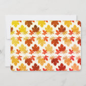 Colorful Leaves Thanksgiving Dinner Holiday Party Kaart (Achterkant)