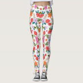 Colorful leggings featuring a vibrant floral  (Voorkant)