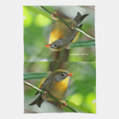 Colorful Leiothrix / Pekin Robin Songbird Theedoek (Verticaal)