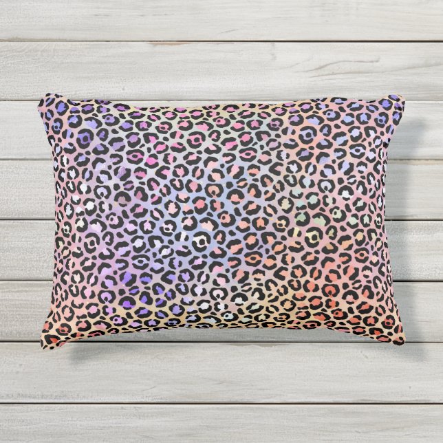 Colorful Leopard Accent Pillow Buitenkussen (Voorkant)