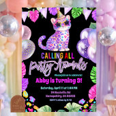 Colorful Leopard Birthday Invitation Kaart