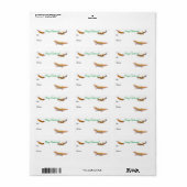 Colorful Leopard Gecko Lizard kerstcadeau Label (Full Sheet)