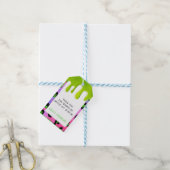 Colorful Leopard Green Slime 100th Birthday Party Cadeaulabel (Met Touw)