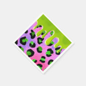 Colorful Leopard Green Slime 100th Birthday Party Servet (Hoek)