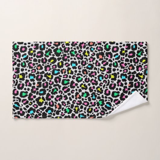 Colorful Leopard Pattern Bad Handdoek (Handdoek)