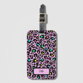 Colorful Leopard Pattern Bagagelabel (Voorkant (verticaal))