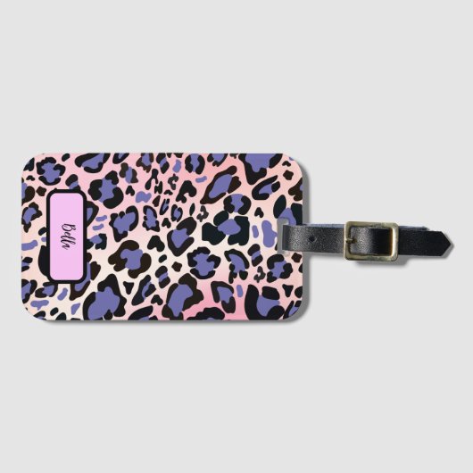 Colorful Leopard Pattern Bagagelabel (Voorkant (horizontaal))