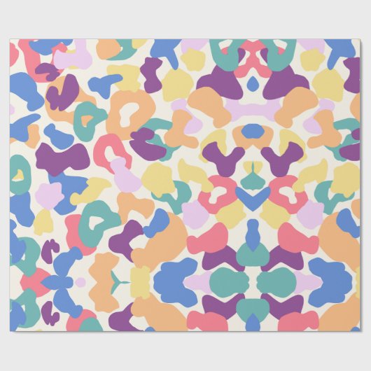Colorful Leopard Pattern Cadeaupapier (Vlak)