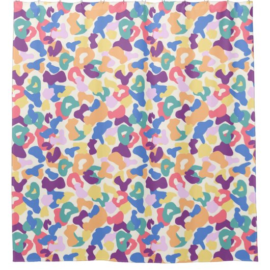 Colorful Leopard Pattern Douchegordijn (Voorkant)