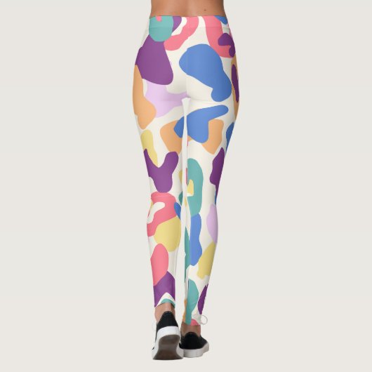 Colorful Leopard Pattern Leggings (Achterkant)
