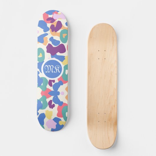 Colorful Leopard Pattern Persoonlijk Skateboard (Voorkant)