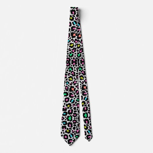 Colorful Leopard Pattern Stropdas (Voorkant)