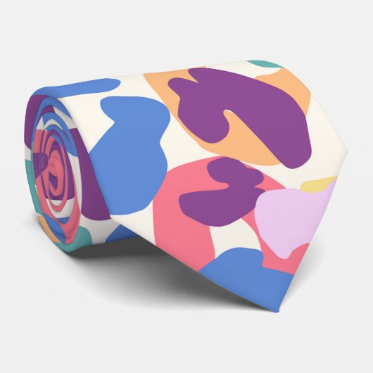 Colorful Leopard Pattern Stropdas (Opgerold)