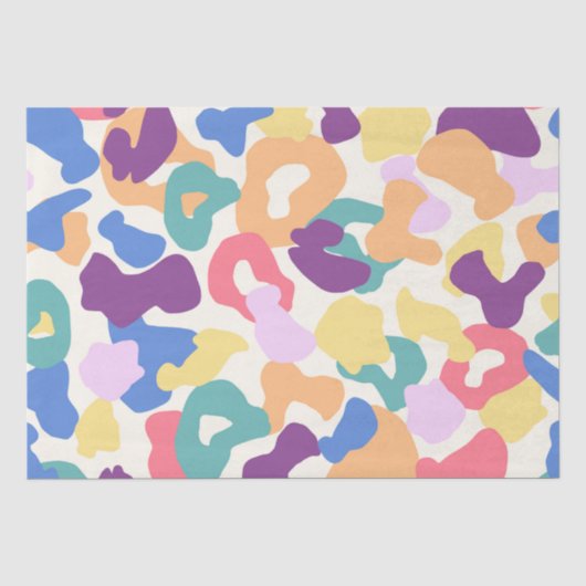 Colorful Leopard Pattern Tissuepapier (Voorkant)