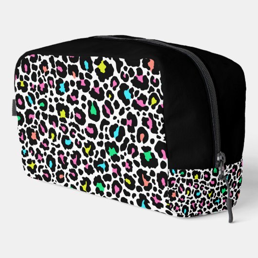Colorful Leopard Pattern Toilettasje (Rechterhoek)