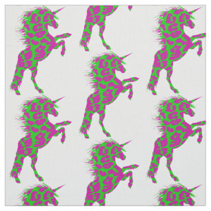 Colorful Leopard Print Unicorn Stof