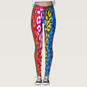 Colorful Leopard Skin Pattern #12 Leggings