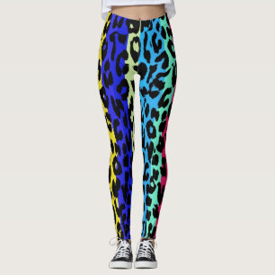 Colorful Leopard Skin Pattern #23 Leggings