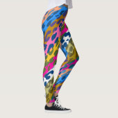 Colorful Leopard Skin Pattern #29 Leggings (Rechts)