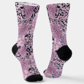Colorful Leopard Skin Pattern Socks Sokken (Gebogen)