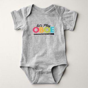 Colorful Let's Play Oboe Musician Oboist Romper