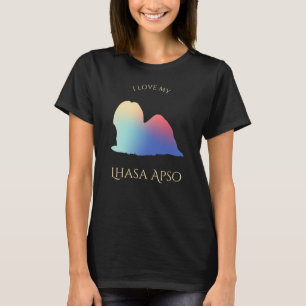 Colorful Lhasa Apso Silhouette T-shirt