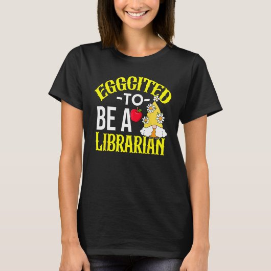 Colorful Librarian Easter Theme T-shirt (Voorkant)