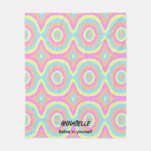Colorful Life Fleece Deken (Voorkant)