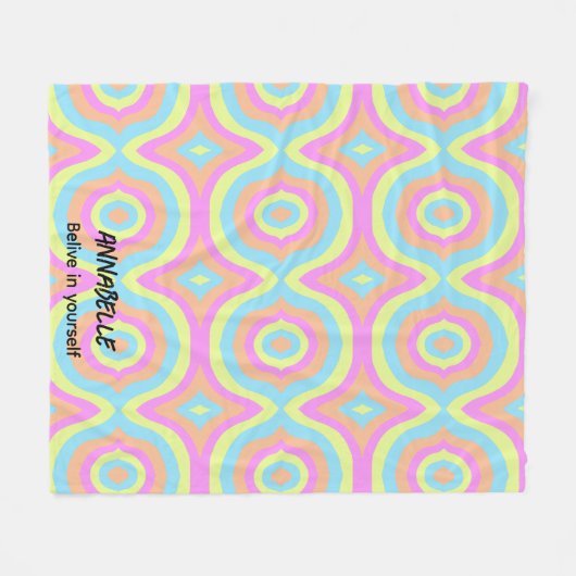 Colorful Life Fleece Deken (Voorkant (Horizontaal))