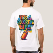 Colorful Life Graffiti Spray T-shirt (Achterkant)
