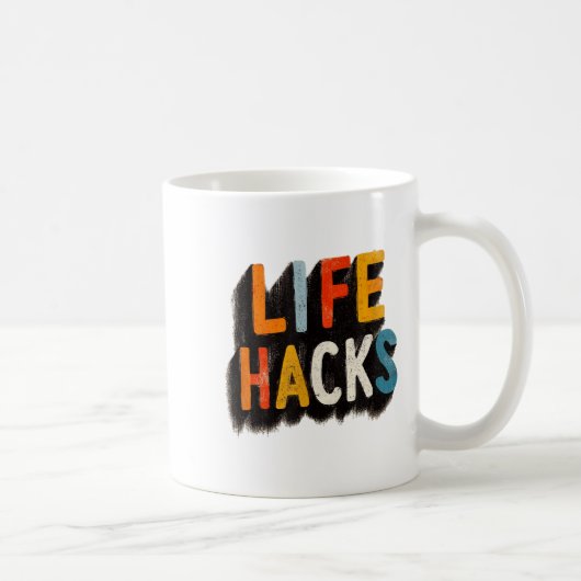 Colorful Life Hacks Emblem  Koffiemok (Rechts)